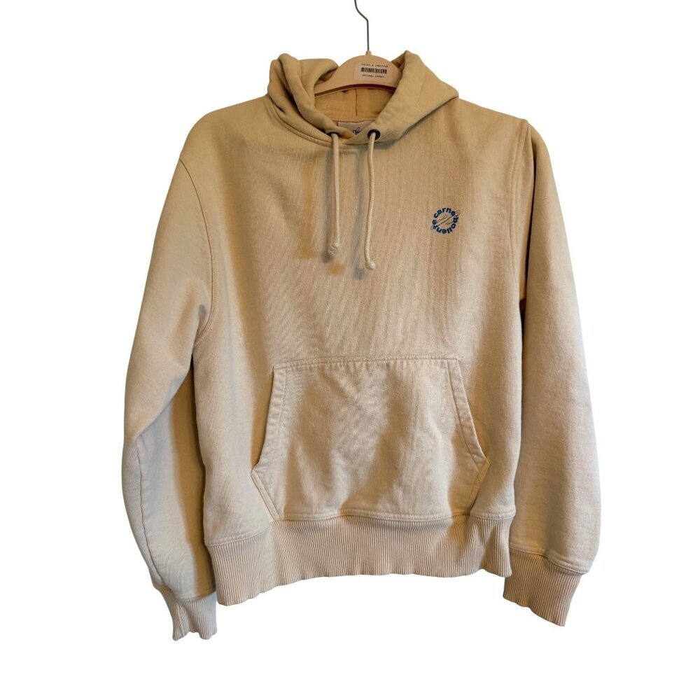 Carne Bollente Beige Organic Cotton Hoodie "Eat A Fruit Everyday" Graphic Size M - Picture 2 of 7